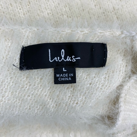 Lulus Favorite Forecast Ivory Eyelash Knit Cutout Sweater - Picture 8 of 11